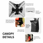 6.6 X 6.6 Feet Outdoor Pop up Height Adjustable Canopy Tent with Roller Bag