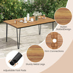 63 Inch Outdoor Dining Table & Set of 4 Patio Dining Chairs
