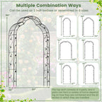 Garden Arch Arbor Trellis for Climbing Plants Roses Vines