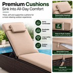 2-Piece Outdoor Chaise Lounge Set with Side Tables | 6-Position Reclining Patio Loungers | StrucHaus