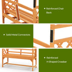 6.5 FT Tall Patio Garden Arbor with Pergola and 2-Seat Bench for Garden Backyard Decoration
