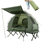 5-In-1 2-Person Foldable Outdoor Camping Tent Cot with Air Mattress and Sleeping Bag