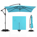 9.5 Feet Square Patio Cantilever Umbrella with 360° Rotation