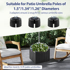 2-In-1 Outdoor Umbrella Base Planter Patio Umbrella Stand with Flower Box