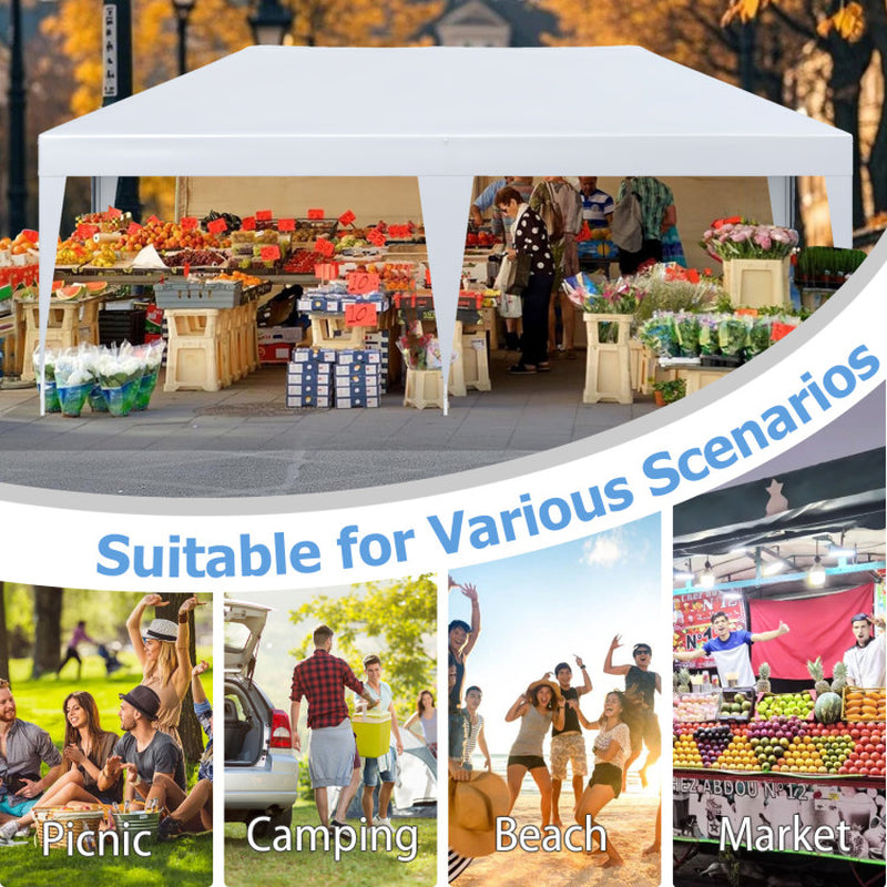 10 X 20 FT Pop up Canopy Tent with Carry Bag for Party BBQ