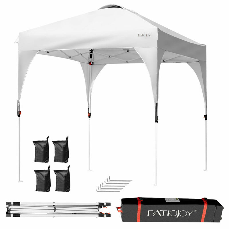 6.6 X 6.6 Feet Outdoor Pop up Height Adjustable Canopy Tent with Roller Bag