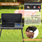 2-In-1 Gas Camping Grill and Stove with 4 Detachable Legs
