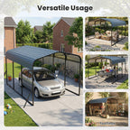 10 X 14.5 FT Heavy-Duty Carport Outdoor Galvanized Steel Garage Car Shelter with Leak-Proof Roof