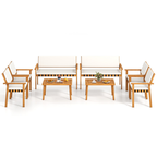 4 Piece Patio Furniture Set with Coffee Table for Backyard and Garden