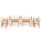 4 Piece Patio Furniture Set with Coffee Table for Backyard and Garden