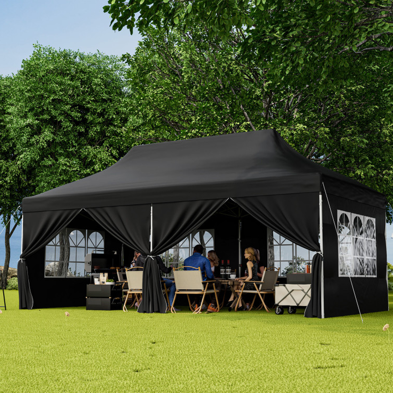 10 X 20 Feet Pop up Canopy with 6 Sidewalls Windows and Carrying Bag