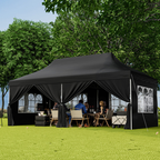 10 X 20 Feet Pop up Canopy with 6 Sidewalls Windows and Carrying Bag
