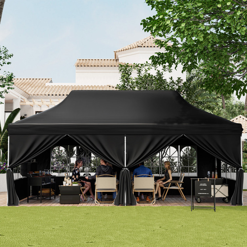 10 X 20 Feet Pop up Canopy with 6 Sidewalls Windows and Carrying Bag