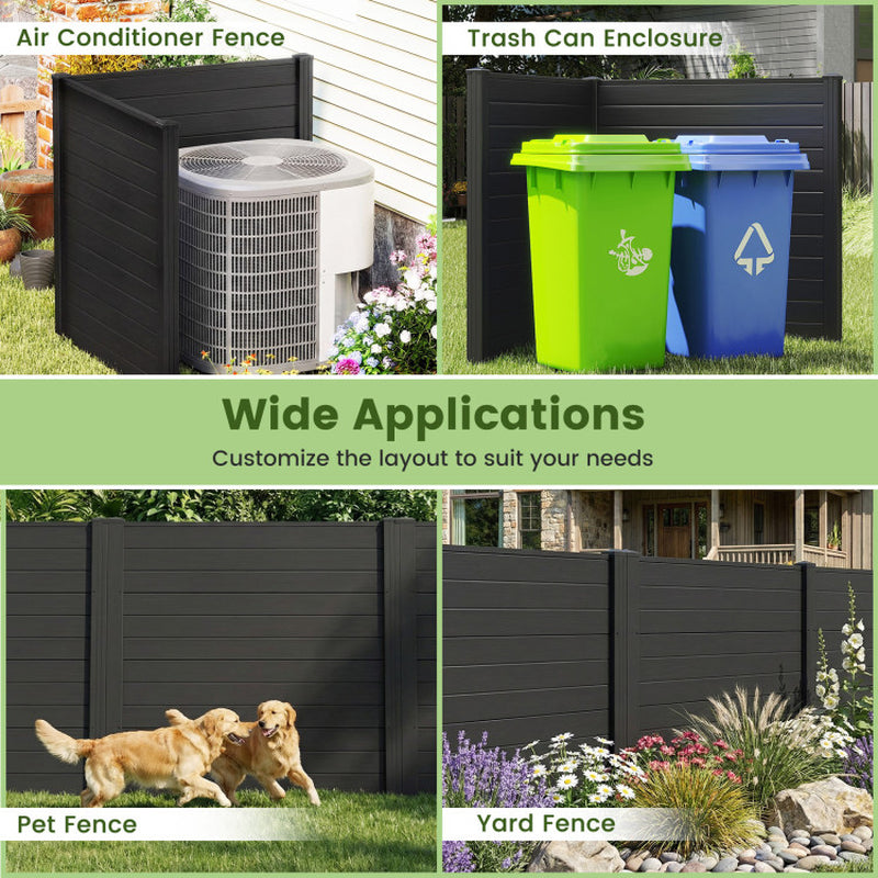 Freestanding 48 X 48 Inch Air Conditioner Fence with Metal Ground Stakes