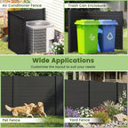 Freestanding 48 X 48 Inch Air Conditioner Fence with Metal Ground Stakes