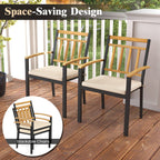 63 Inch Outdoor Dining Table & Set of 4 Patio Dining Chairs