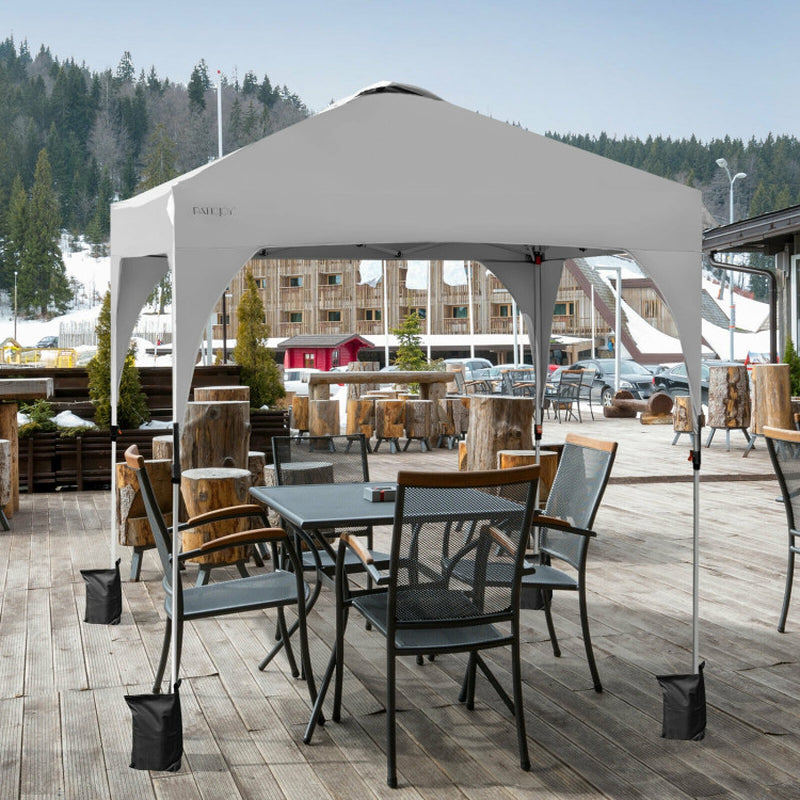 6.6 X 6.6 Feet Outdoor Pop up Height Adjustable Canopy Tent with Roller Bag