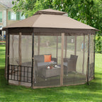 10’X 12’ Octagonal Patio Gazebo with Mosquito Net