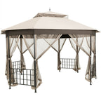 10’X 12’ Octagonal Patio Gazebo with Mosquito Net