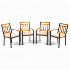 63 Inch Outdoor Dining Table & Set of 4 Patio Dining Chairs