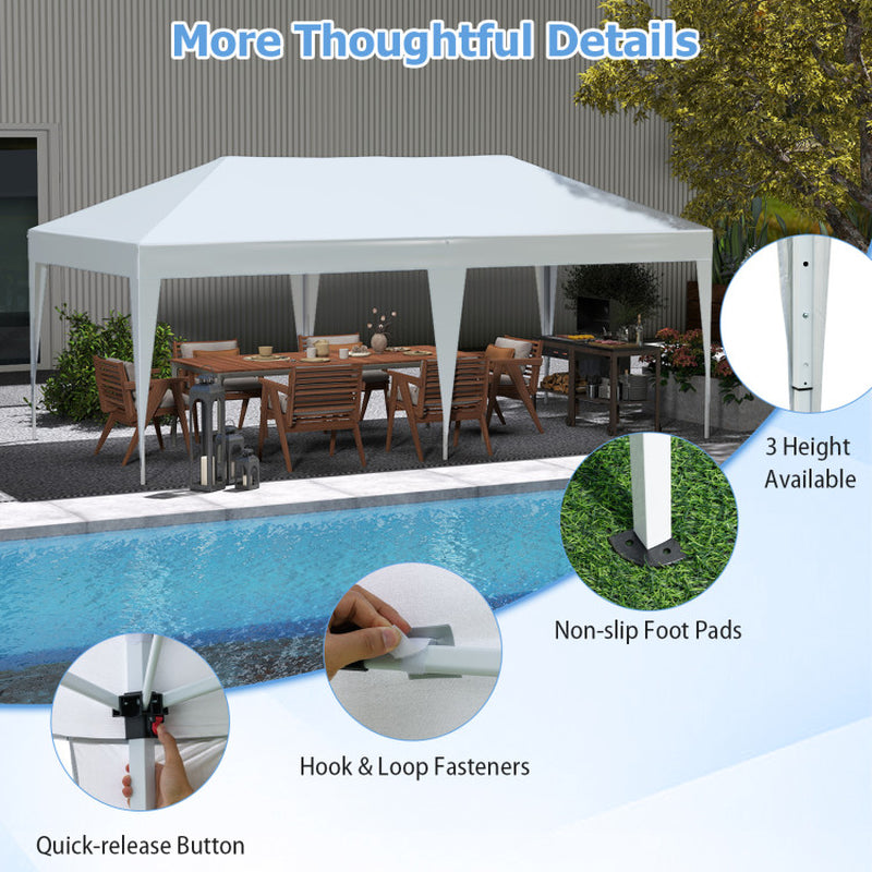 10 X 20 FT Pop up Canopy Tent with Carry Bag for Party BBQ