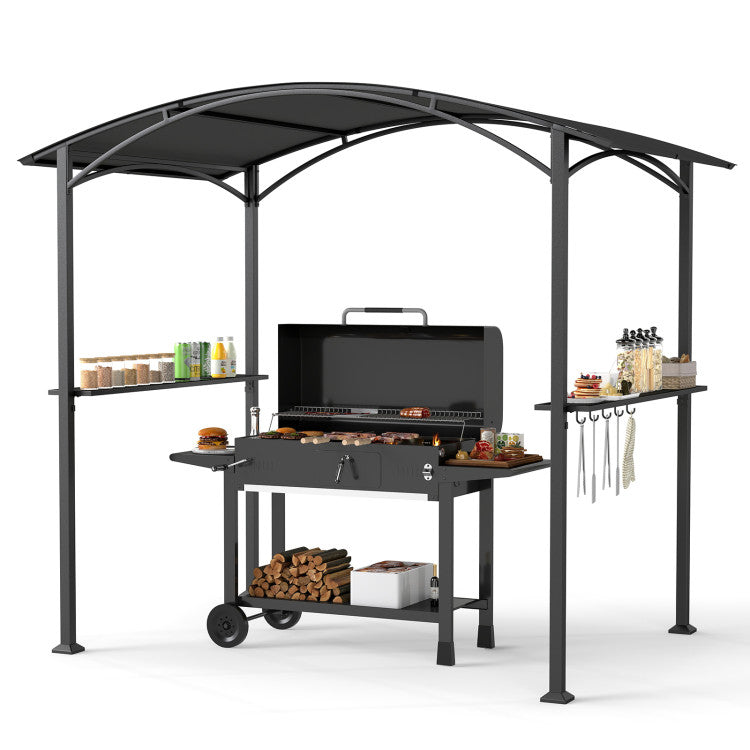 8 X 5 X 7 FT Grill Gazebo Outdoor BBQ Canopy with Metal Frame