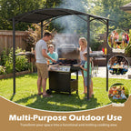 8 X 5 X 7 FT Grill Gazebo Outdoor BBQ Canopy with Metal Frame