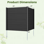 Freestanding 48 X 48 Inch Air Conditioner Fence with Metal Ground Stakes