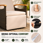 Adjustable Outdoor Patio Recliner Chair with Fold-Down Side Table & Built-In Footrest