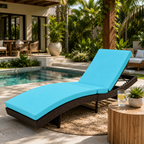 Folding Outdoor Chaise Lounge Chair | 5-Position Reclining Patio Lounger |
