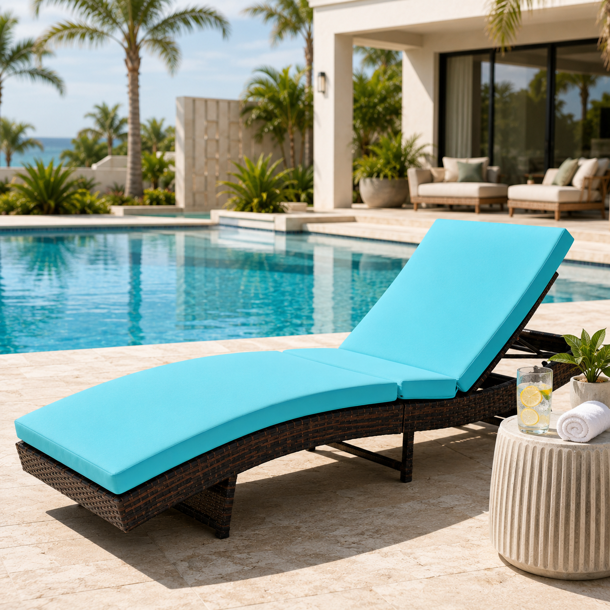 Folding Outdoor Chaise Lounge Chair | 5-Position Reclining Patio Lounger |