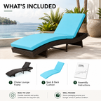 Folding Outdoor Chaise Lounge Chair | 5-Position Reclining Patio Lounger |