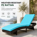 Folding Outdoor Chaise Lounge Chair | 5-Position Reclining Patio Lounger |
