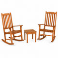 Solara Eucalyptus Patio Rocking Chair Set