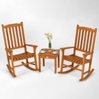 Solara Eucalyptus Patio Rocking Chair Set