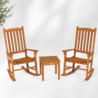 Solara Eucalyptus Patio Rocking Chair Set
