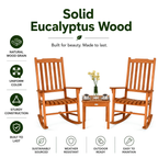Solara Eucalyptus Patio Rocking Chair Set