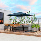 9.5 Feet Square Patio Cantilever Umbrella with 360° Rotation