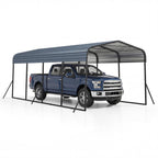12 X 20 Feet Heavy-Duty Carport Outdoor Galvanized Steel Garage Car Shelter