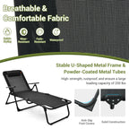 3 Pieces Patio Folding Chaise Lounge Set with PVC Tabletop
