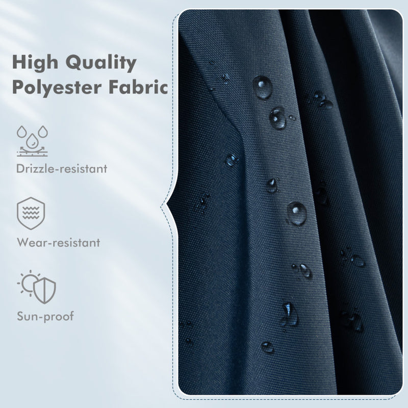 9.5 Feet Square Patio Cantilever Umbrella with 360° Rotation