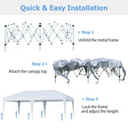10 X 20 FT Pop up Canopy Tent with Carry Bag for Party BBQ