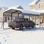 10 X 14.5 FT Heavy-Duty Carport Outdoor Galvanized Steel Garage Car Shelter with Leak-Proof Roof