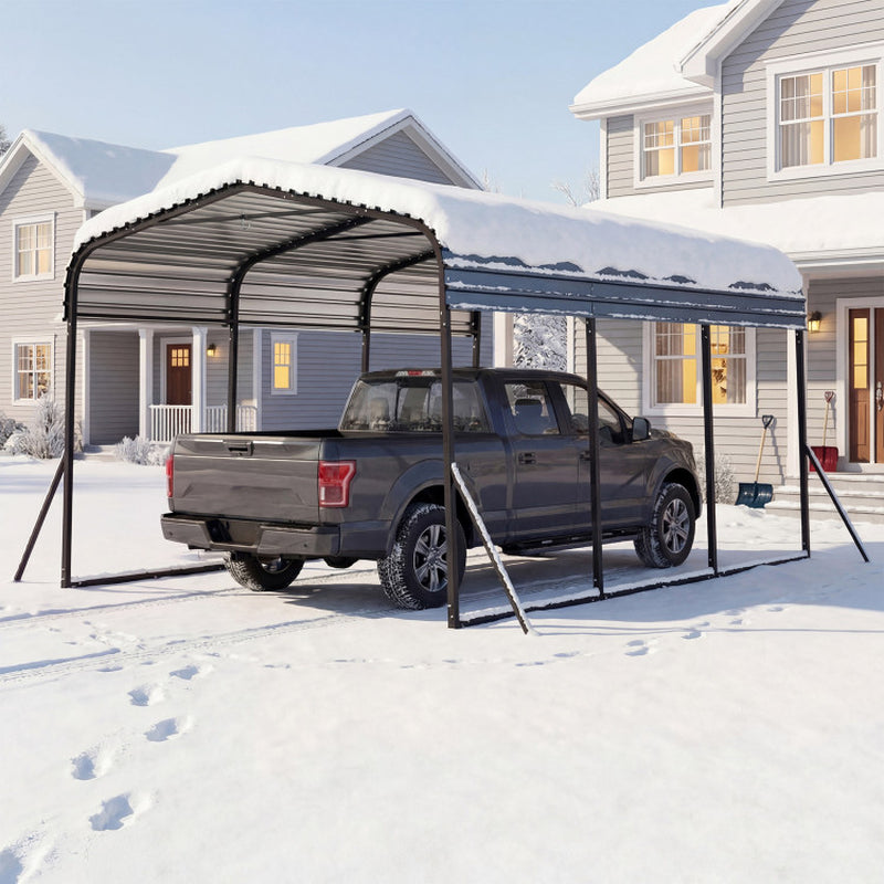 10 X 14.5 FT Heavy-Duty Carport Outdoor Galvanized Steel Garage Car Shelter with Leak-Proof Roof
