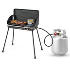 2-In-1 Gas Camping Grill and Stove with 4 Detachable Legs