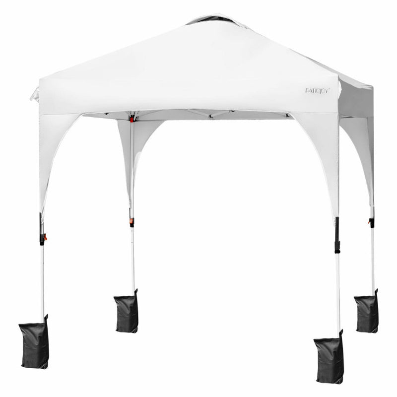 6.6 X 6.6 Feet Outdoor Pop up Height Adjustable Canopy Tent with Roller Bag
