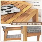 4-Piece Patio Furniture Set with Loveseat Single Chairs and Coffee Table