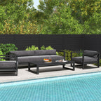 Freestanding 48 X 48 Inch Air Conditioner Fence with Metal Ground Stakes