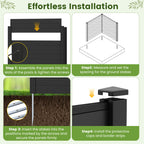 Freestanding 48 X 48 Inch Air Conditioner Fence with Metal Ground Stakes