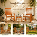 Solara Eucalyptus Patio Rocking Chair Set
